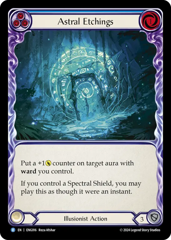 Astral Etchings — Blitz Deck: Part the Mistveil - Enigma Flesh and Blood card by Reza Afshar