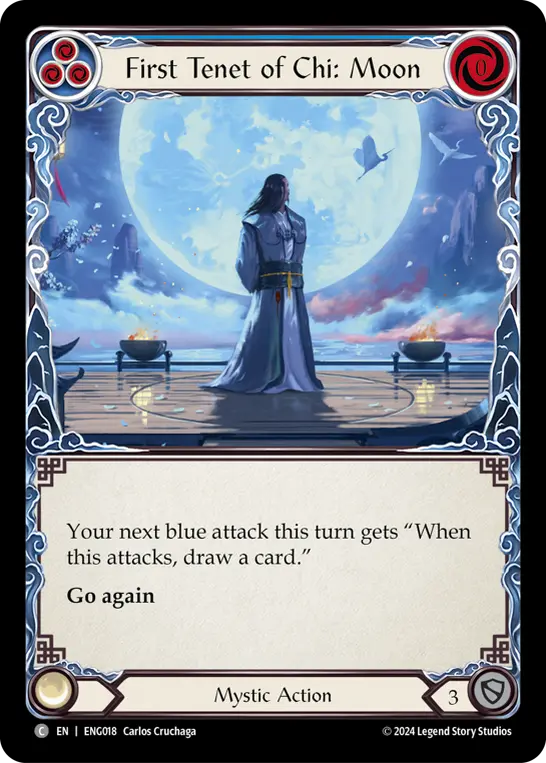 First Tenet of Chi: Moon — Blitz Deck: Part the Mistveil - Enigma Flesh and Blood card by Carlos Cruchaga