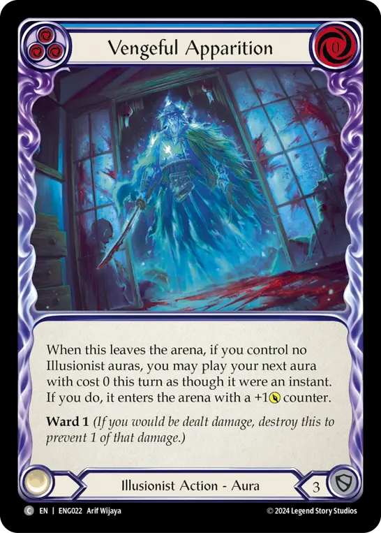 Vengeful Apparition — Blitz Deck: Part the Mistveil - Enigma Flesh and Blood card by Arif Wijaya