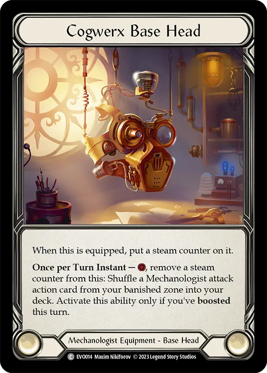 Cogwerx Base Head — Bright Lights Flesh and Blood card by Maxim Nikiforov