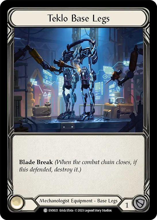 Teklo Base Legs — Bright Lights Flesh and Blood card by Erick Efata
