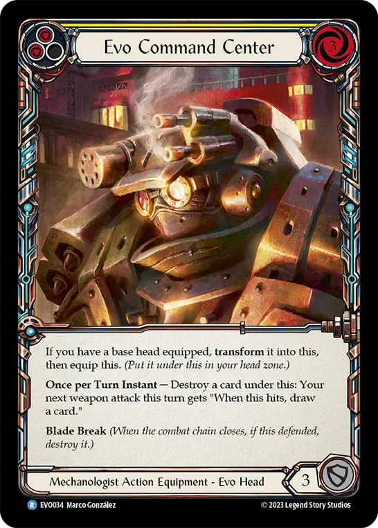 Evo Command Center — Bright Lights Flesh and Blood card by Marco Gonzalez