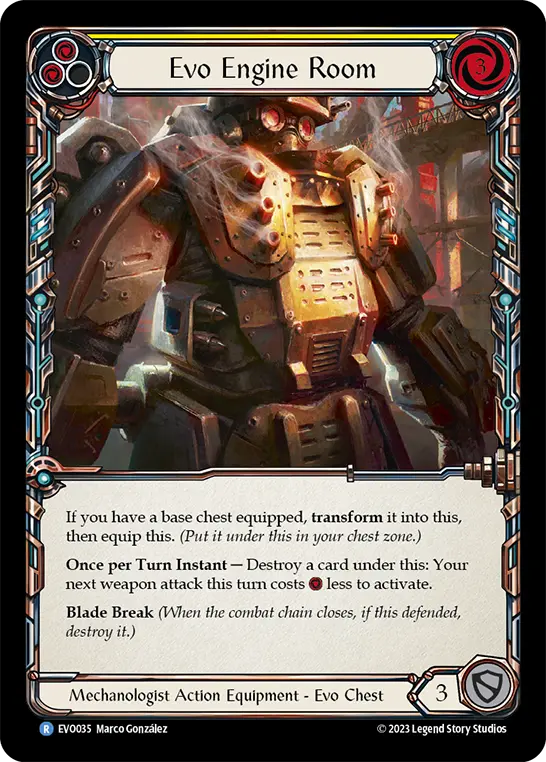 Evo Engine Room — Bright Lights Flesh and Blood card by Marco Gonzalez