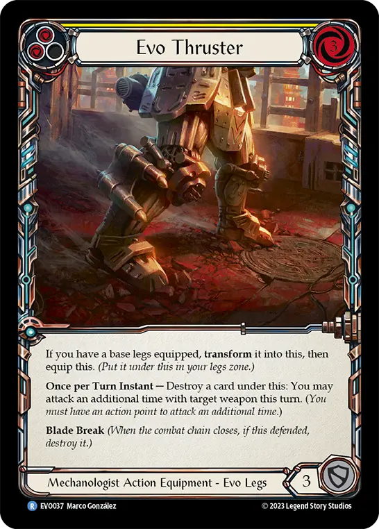 Evo Thruster — Bright Lights Flesh and Blood card by Marco Gonzalez