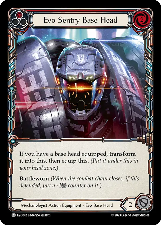 Evo Sentry Base Head — Bright Lights Flesh and Blood card by Federico Musetti
