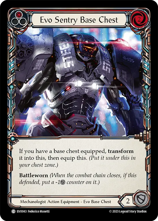 Evo Sentry Base Chest — Bright Lights Flesh and Blood card by Federico Musetti