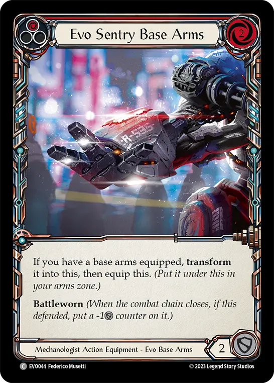 Evo Sentry Base Arms — Bright Lights Flesh and Blood card by Federico Musetti