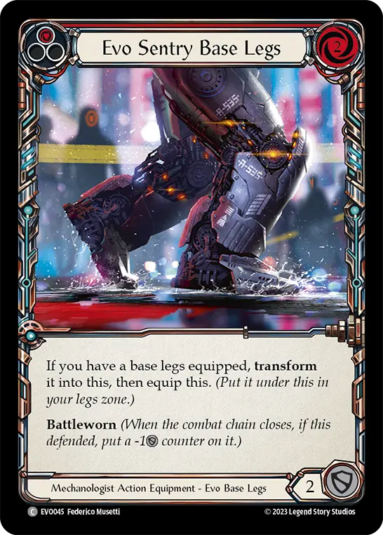 Evo Sentry Base Legs — Bright Lights Flesh and Blood card by Federico Musetti