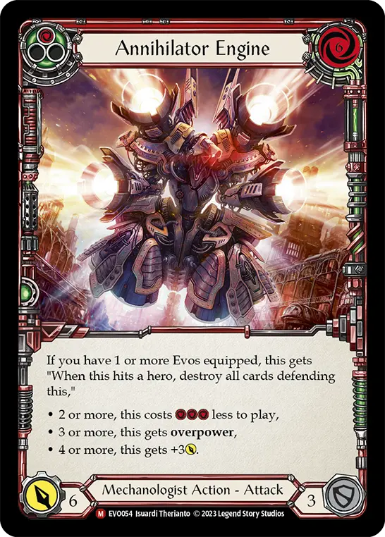 Annihilator Engine — Bright Lights Flesh and Blood card by Isuardi Therianto