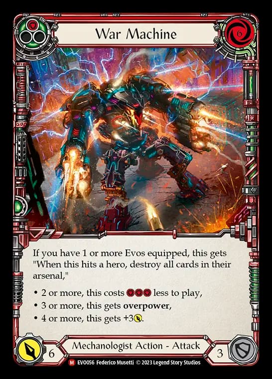 War Machine — Bright Lights Flesh and Blood card by Federico Musetti