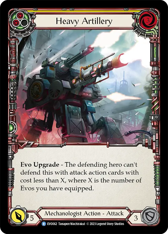 Heavy Artillery (Yellow) — Bright Lights Flesh and Blood card by Tanapon Wachirakul