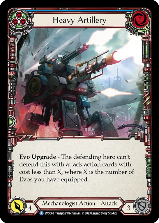 Heavy Artillery (Blue) — Bright Lights Flesh and Blood card by Tanapon Wachirakul