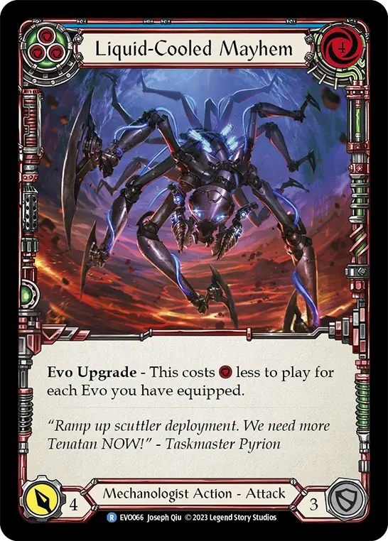 Liquid-Cooled Mayhem (Blue) — Bright Lights Flesh and Blood card by Tanapon Wachirakul