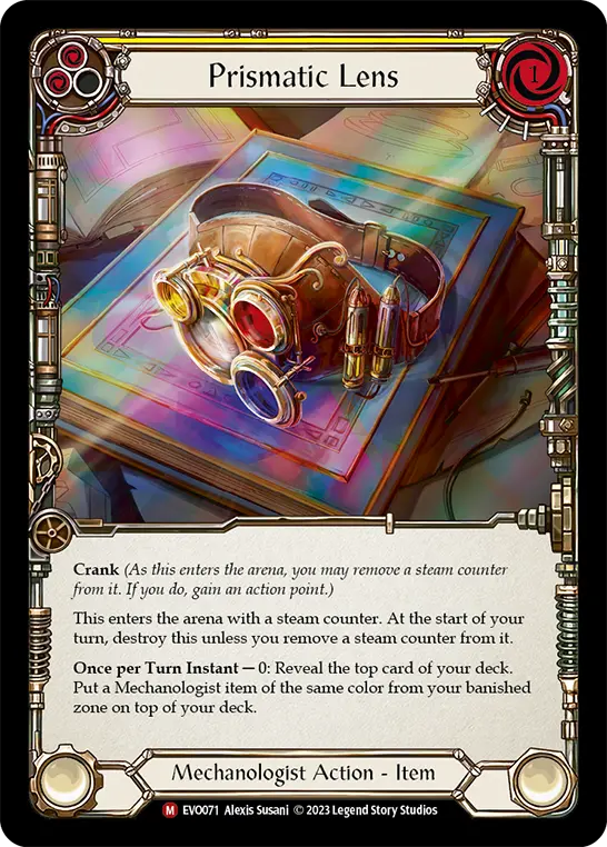 Prismatic Lens — Bright Lights Flesh and Blood card by Alexis Susani