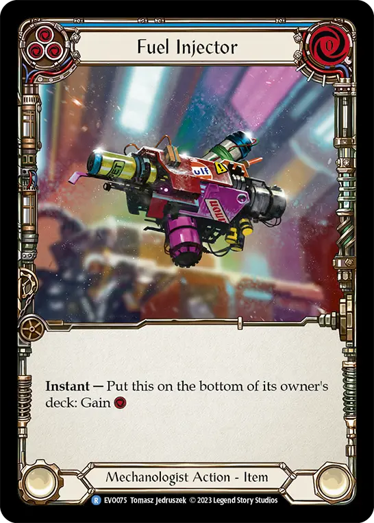 Fuel Injector — Bright Lights Flesh and Blood card by Benn Benn Jablonski