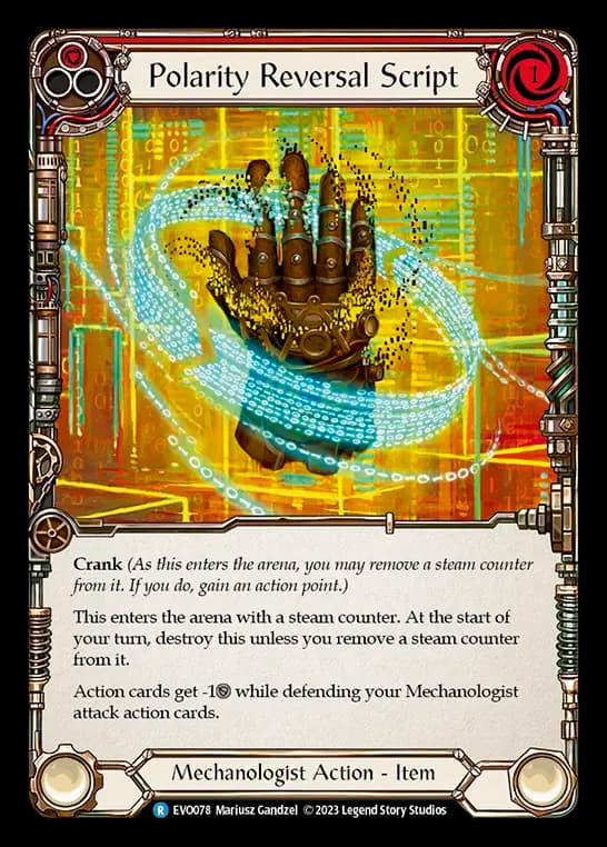 Polarity Reversal Script — Bright Lights Flesh and Blood card by Mariusz Gandzel