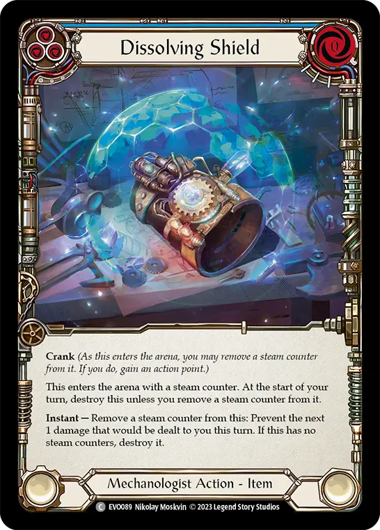 Dissolving Shield (Blue) — Bright Lights Flesh and Blood card by Nikolay Moskvin