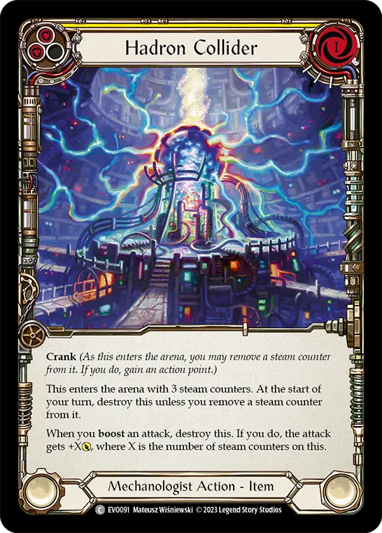 Hadron Collider (Yellow) — Bright Lights Flesh and Blood card by Mateusz Wiśniewski