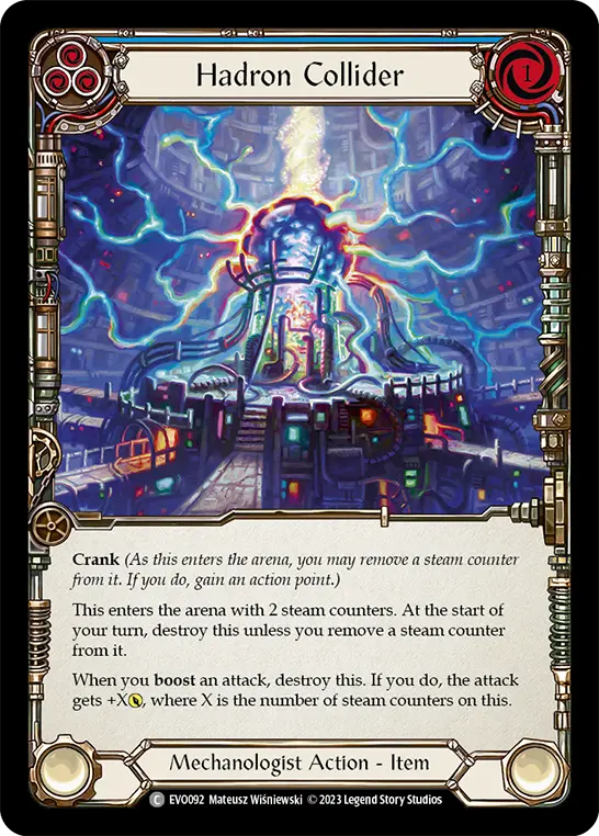 Hadron Collider (Blue) — Bright Lights Flesh and Blood card by Mateusz Wiśniewski