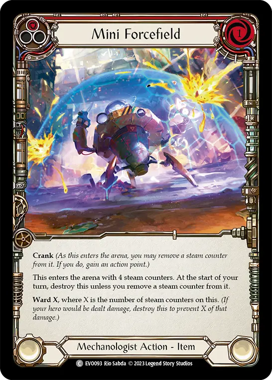 Mini Forcefield (Red) — Bright Lights Flesh and Blood card by Rio Sabda