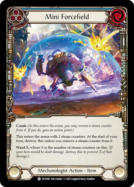 Mini Forcefield (Blue) — Bright Lights Flesh and Blood card by Rio Sabda