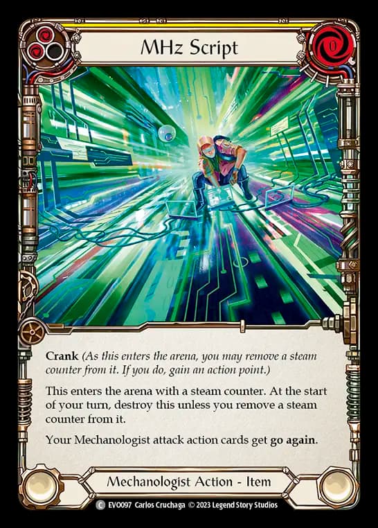 MHz Script — Bright Lights Flesh and Blood card by Carlos Cruchaga