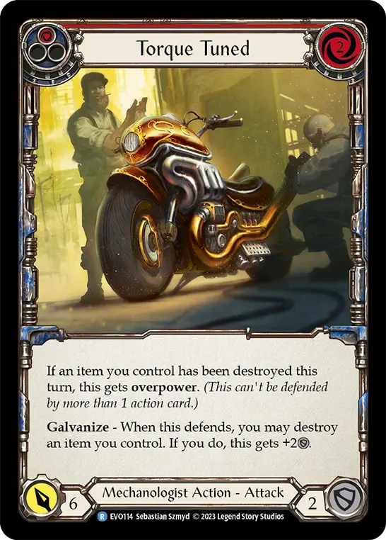 Torque Tuned (Red) — Bright Lights Flesh and Blood card by Sebastian Szmyd