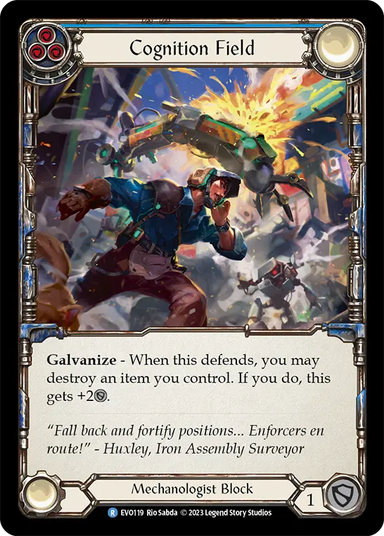 Cognition Field (Blue) — Bright Lights Flesh and Blood card by Rio Sabda
