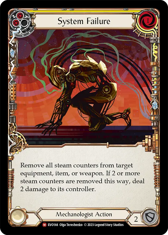 System Failure — Bright Lights Flesh and Blood card by Olga Tereshenko
