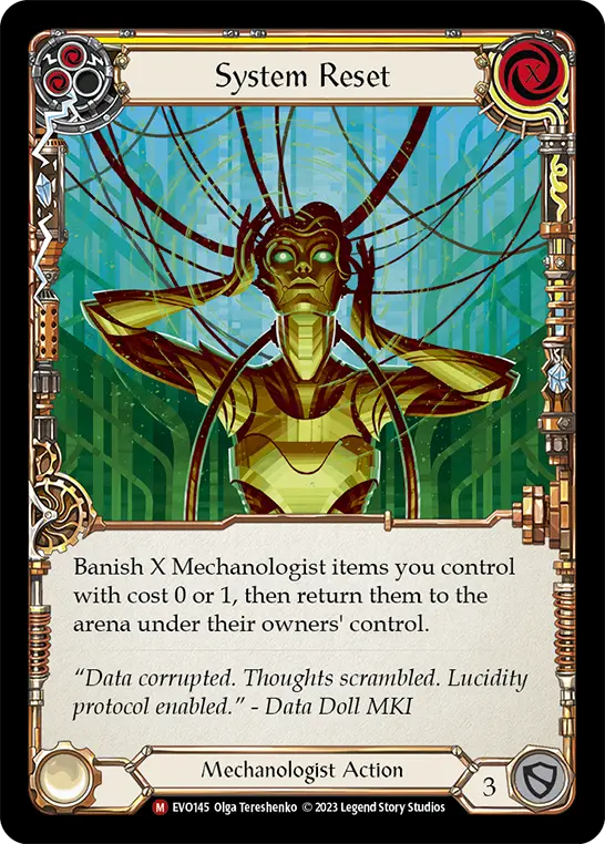 System Reset — Bright Lights Flesh and Blood card by Olga Tereshenko