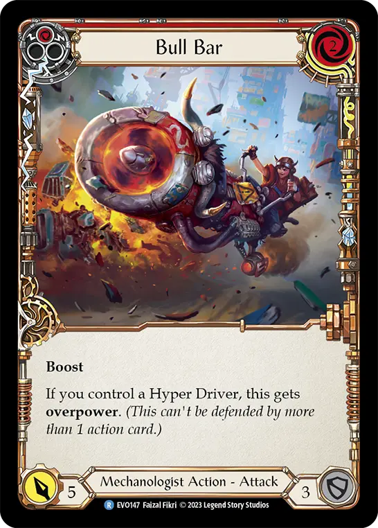 Bull Bar (Red) — Bright Lights Flesh and Blood card by Faizal Fikri