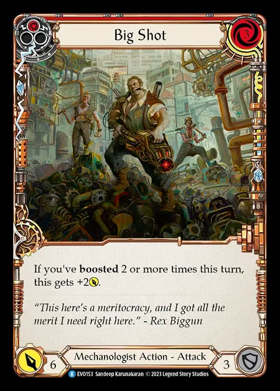 Big Shot — Bright Lights Flesh and Blood card by Sandeep Karunakaran