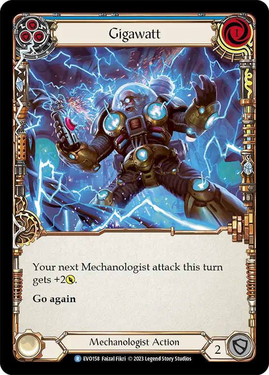 Gigawatt (Blue) — Bright Lights Flesh and Blood card by Faizal Fikri