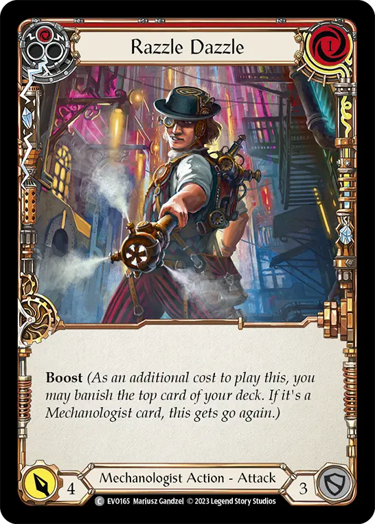 Razzle Dazzle (Red) — Bright Lights Flesh and Blood card by Mariusz Gandzel