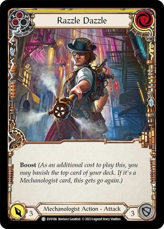 Razzle Dazzle (Yellow) — Bright Lights Flesh and Blood card by Mariusz Gandzel