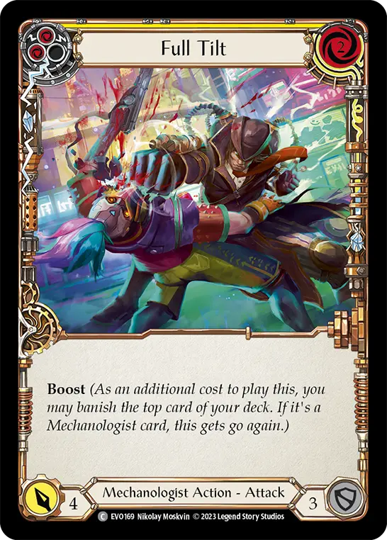 Full Tilt (Yellow) — Bright Lights Flesh and Blood card by Nikolay Moskvin