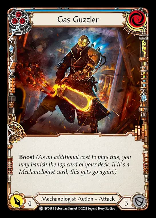 Gas Guzzler (Blue) — Bright Lights Flesh and Blood card by Sebastian Szmyd