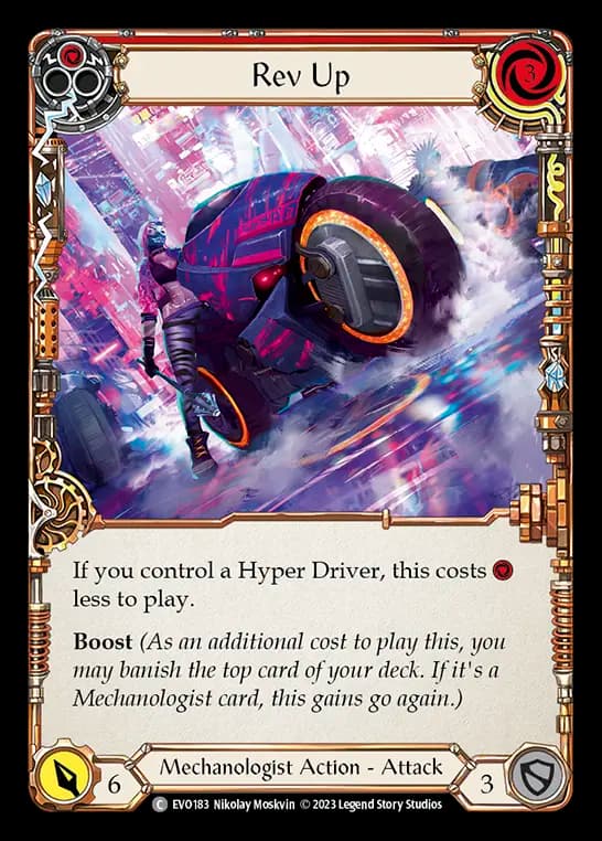 Rev Up (Red) — Bright Lights Flesh and Blood card by Nikolay Moskvin