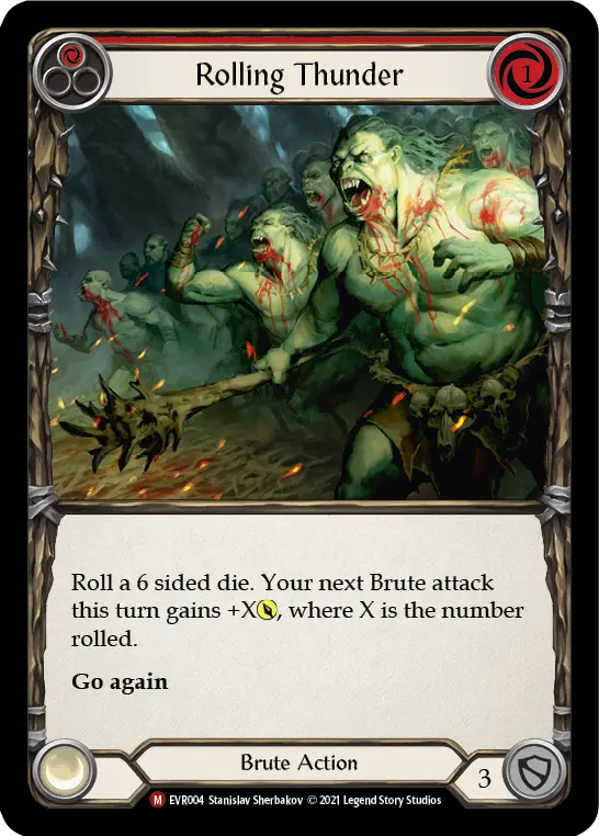 Rolling Thunder — Everfest Flesh and Blood card by Stanislav Sherbakov
