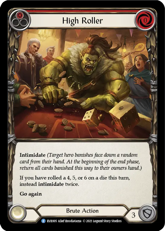 High Roller (Red) — Everfest Flesh and Blood card by Alief Rusdiatama