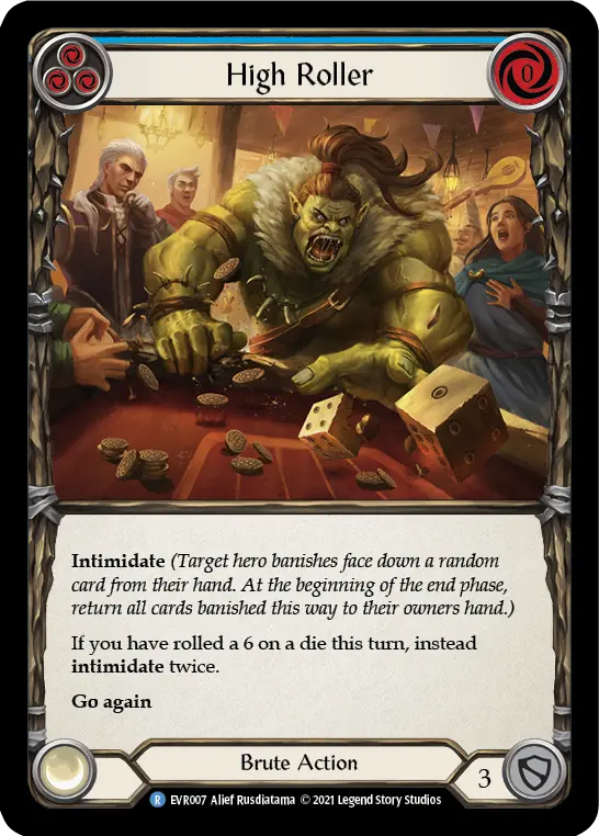High Roller (Blue) — Everfest Flesh and Blood card by Alief Rusdiatama