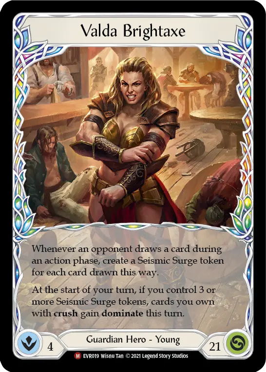 Valda Brightaxe — Everfest Flesh and Blood card by Wisnu Tan