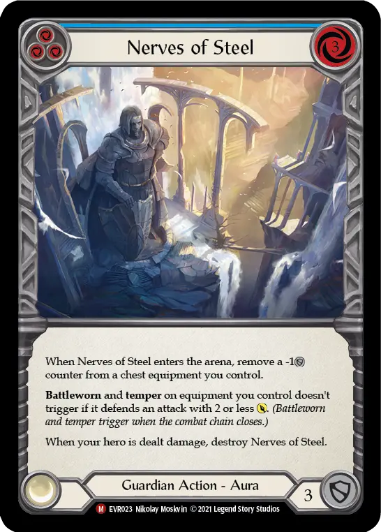 Nerves of Steel — Everfest Flesh and Blood card by Nikolay Moskvin