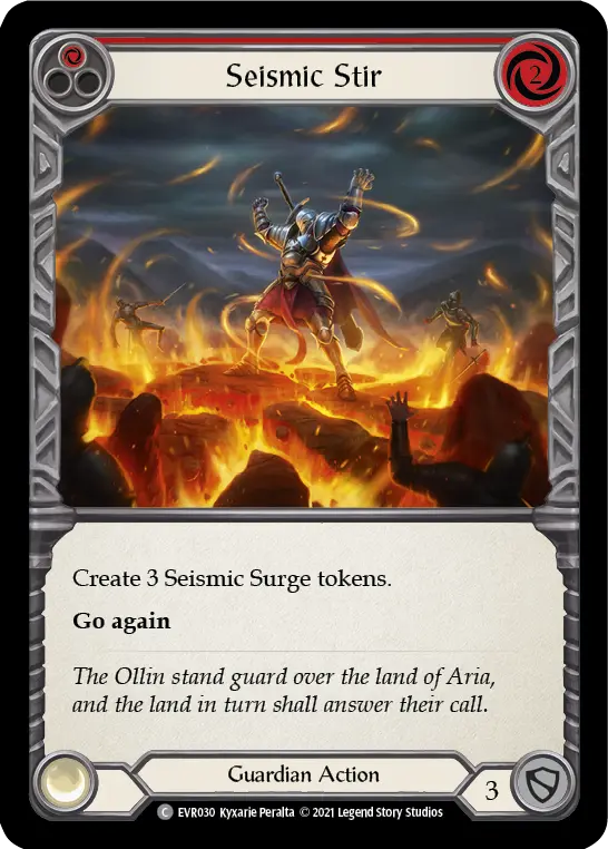 Seismic Stir (Red) — Everfest Flesh and Blood card by Kyxarie Peralta