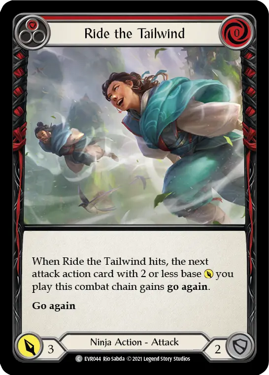 Ride the Tailwind (Red) — Everfest Flesh and Blood card by Rio Sabda