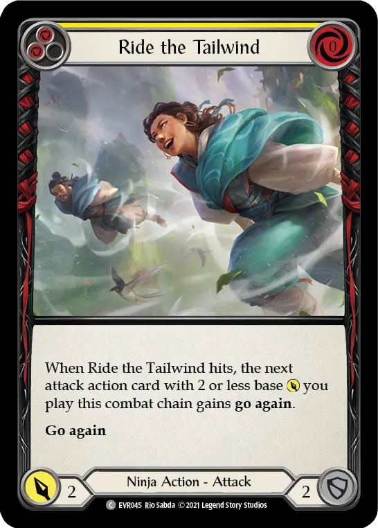 Ride the Tailwind (Yellow) — Everfest Flesh and Blood card by Rio Sabda
