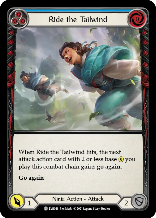 Ride the Tailwind (Blue) — Everfest Flesh and Blood card by Rio Sabda