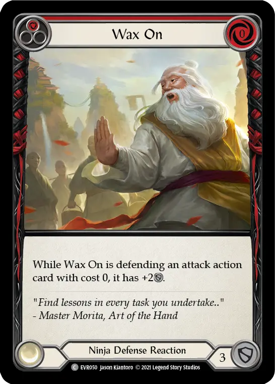 Wax On (Red) — Everfest Flesh and Blood card by Jason Kiantoro