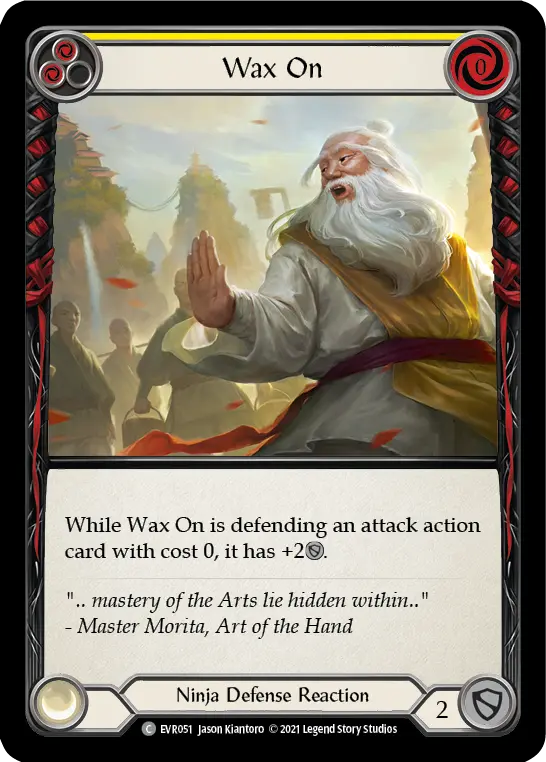 Wax On (Yellow) — Everfest Flesh and Blood card by Jason Kiantoro