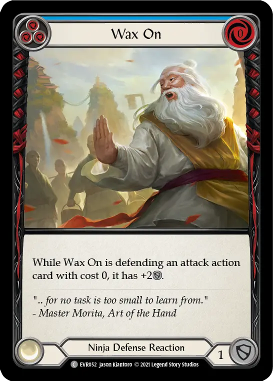 Wax On (Blue) — Everfest Flesh and Blood card by Jason Kiantoro
